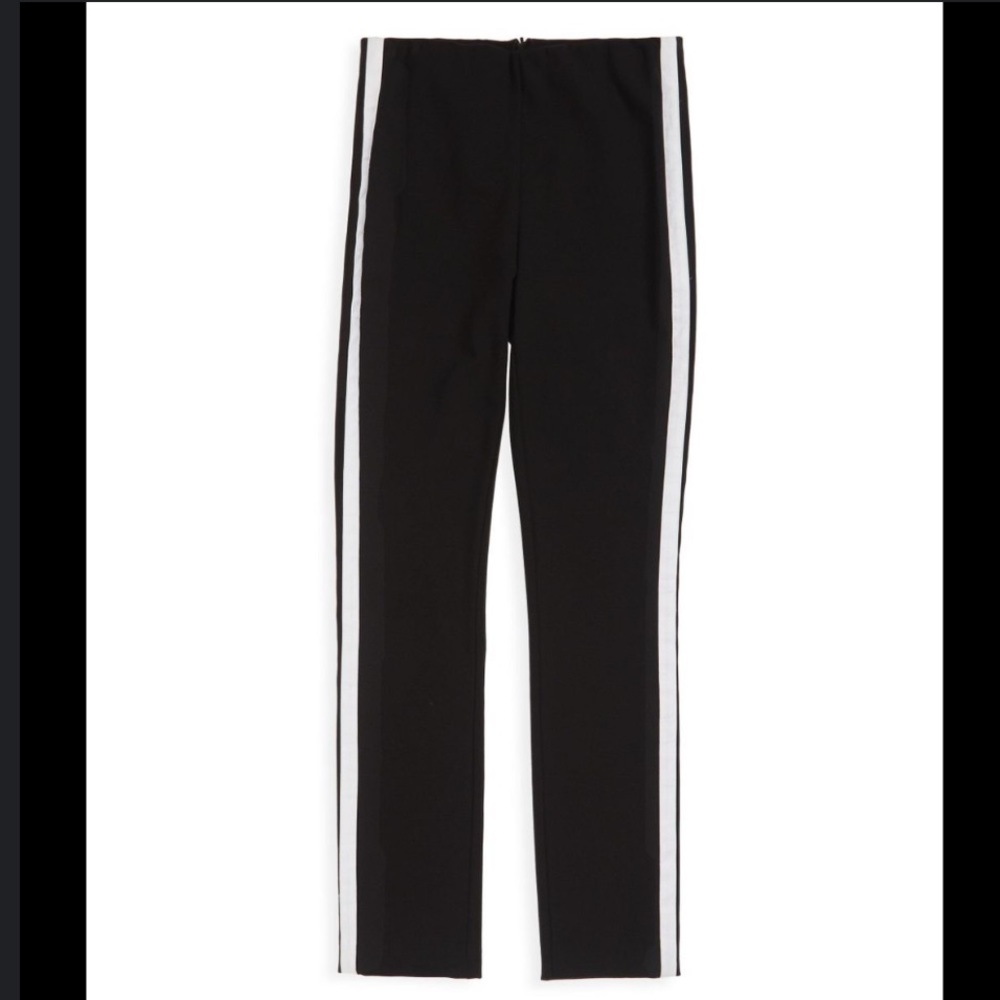 RAG & BONE Black Slim White Side Stripe Tuxedo Pant XS
